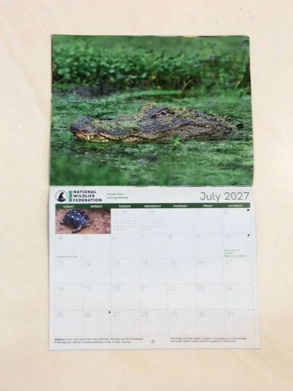 National Wildlife Federation 2026-2027 18-Month Calendar